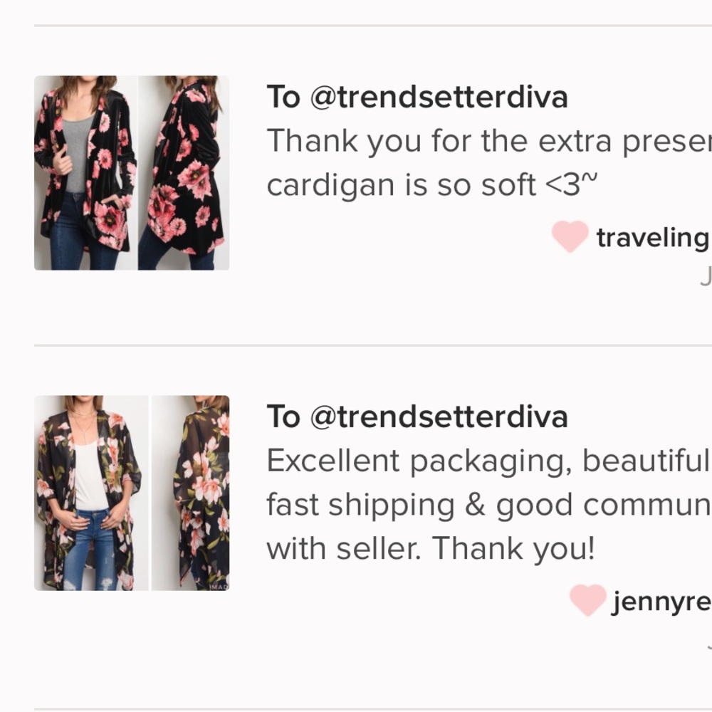 LAST 1! SATEEN VELVET FLORAL CARDIGAN with pockets - Picture 6 of 6